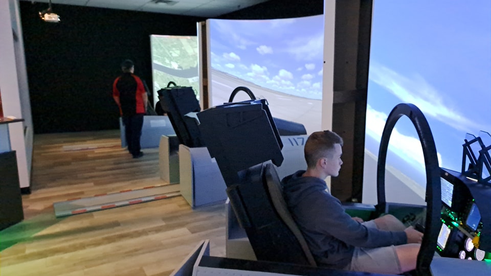 Altitude Flight Simulation Calgary Boeing 737, F-18, F-16 Viper & Spitfire VR Simulators-7