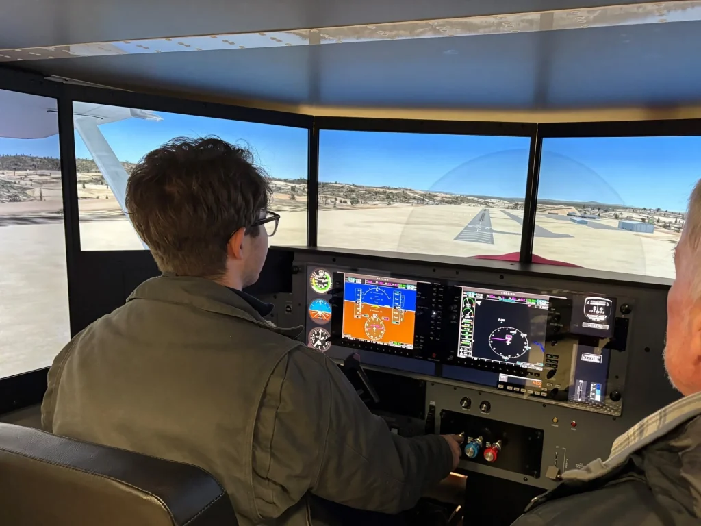 Mach 5 Aviation Auburn: Redbird FMX Full Motion Flight Simulator in the Sierra Nevada Foothills