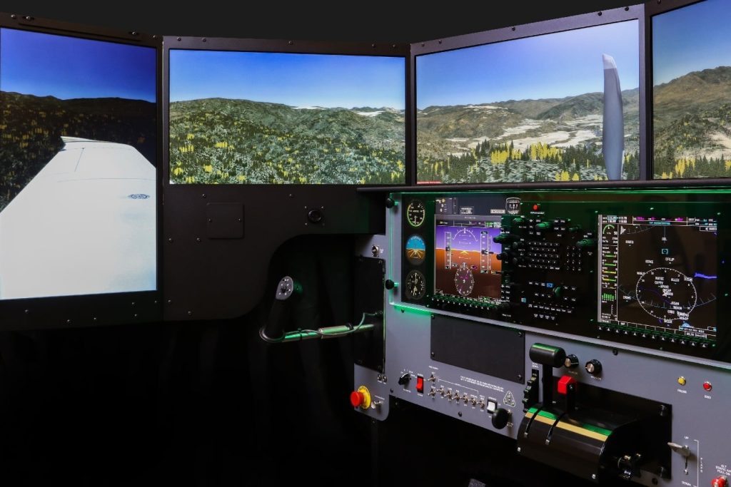 Mach 5 Aviation Auburn Redbird FMX Full Motion Flight Simulator in the Sierra Nevada Foothills-5