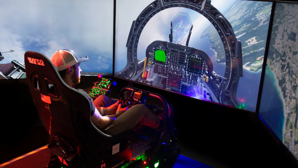 New England Air Museum FA-18 Hornet Flight Simulator in Windsor Locks, Connecticut-2