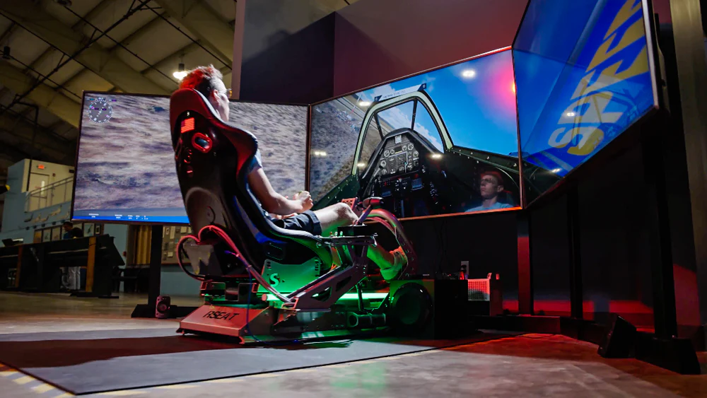 New England Air Museum FA-18 Hornet Flight Simulator in Windsor Locks, Connecticut-3