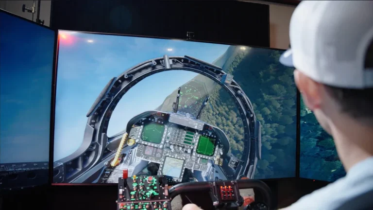 New England Air Museum FA 18 Hornet Flight Simulator in Windsor Locks Connecticut