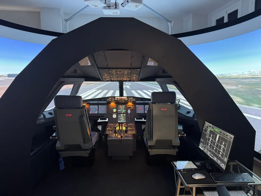 Simtra Simulator Madrid Airbus A320 Cockpit at Bernabéu Center-4