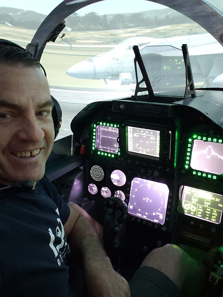 Air Combat Centre Brisbane FA-18 Super Hornet Fighter Jet Simulator at Caboolture Airfield-4