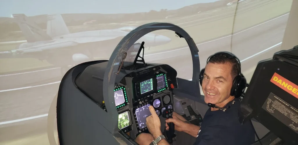 Air Combat Centre Brisbane FA-18 Super Hornet Fighter Jet Simulator at Caboolture Airfield-8