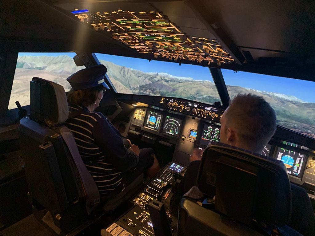 Flight Training New Zealand Christchurch Sky High A320 Adventure Simulator-1