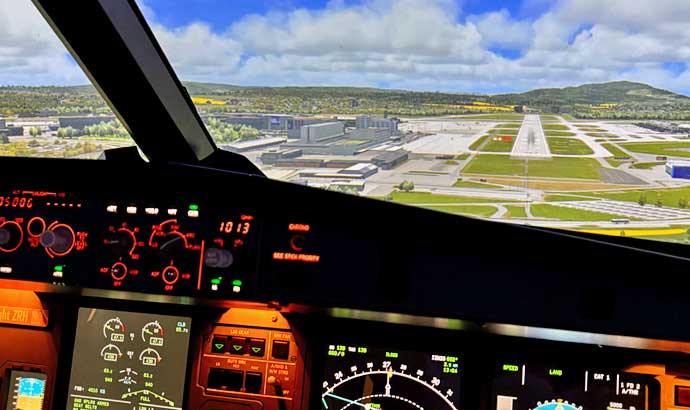 Flightbase Bern Airbus A320 Flight Simulator in Münchenwiler near Bern-4