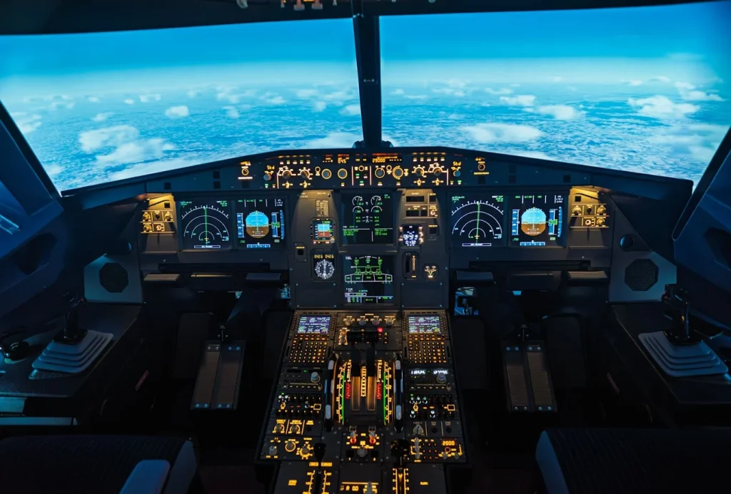 SimJet Flight Simulator Bratislava Airbus A320 Cockpit Experience in Staré Mest-6